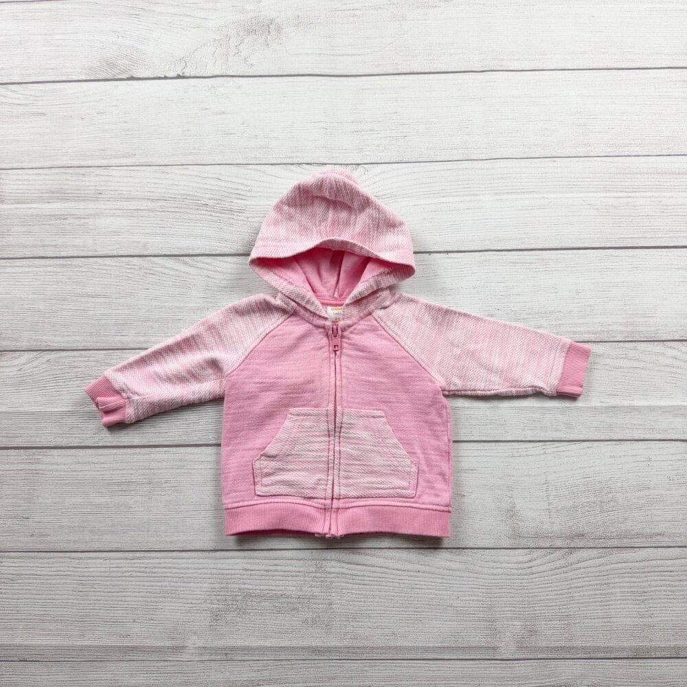 Gymboree Baby Girl Pink Zip Up Hoodie Jacket Hooded Sweatshirt 3-6 Months